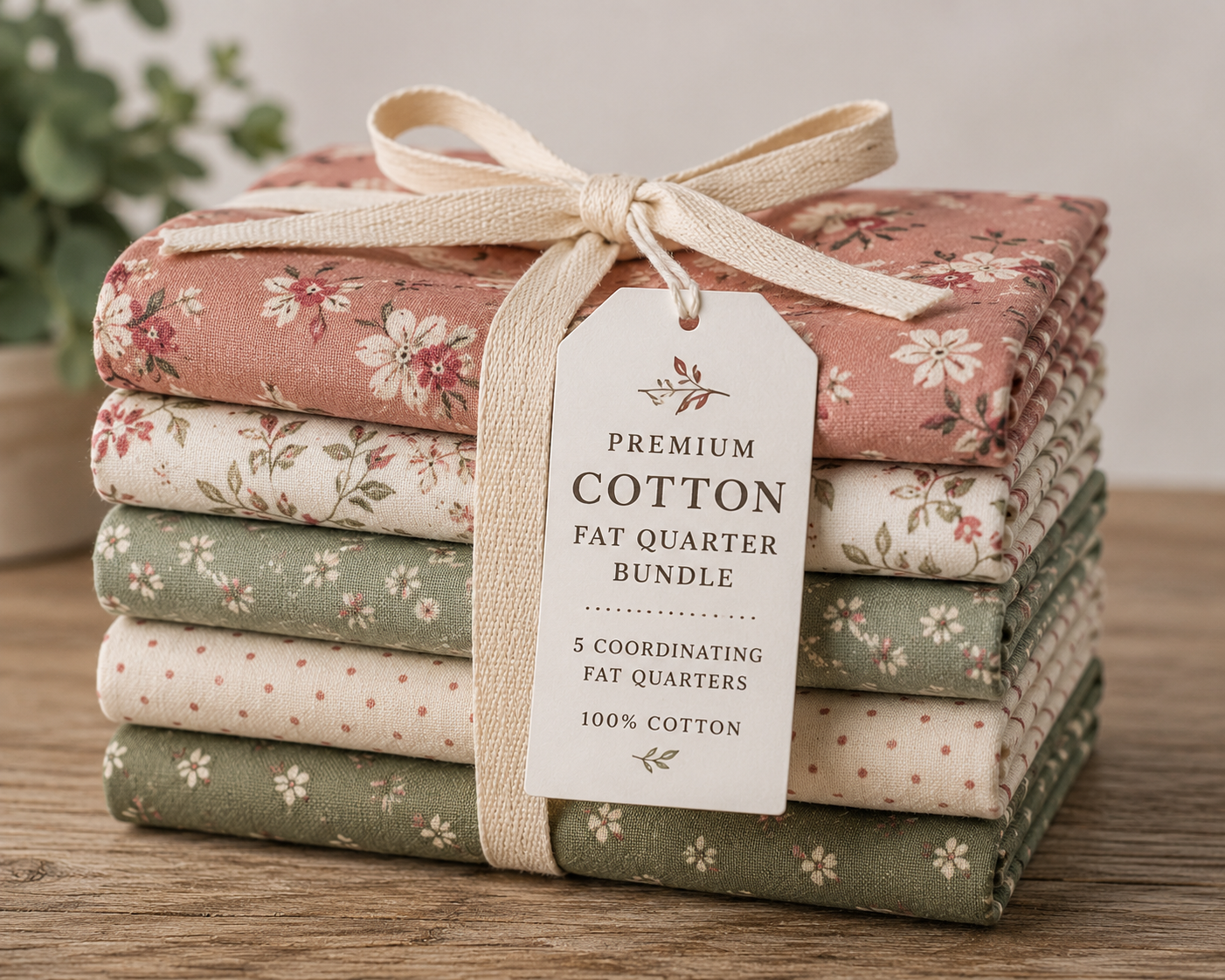 Premium Cotton Fat Quarter Bundle (5-Pack)