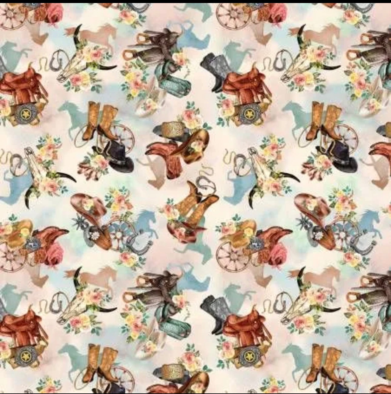 Benartex Gone Country Western Stipe Multi