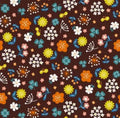 Japanese Nordic Style Flowers-Brown