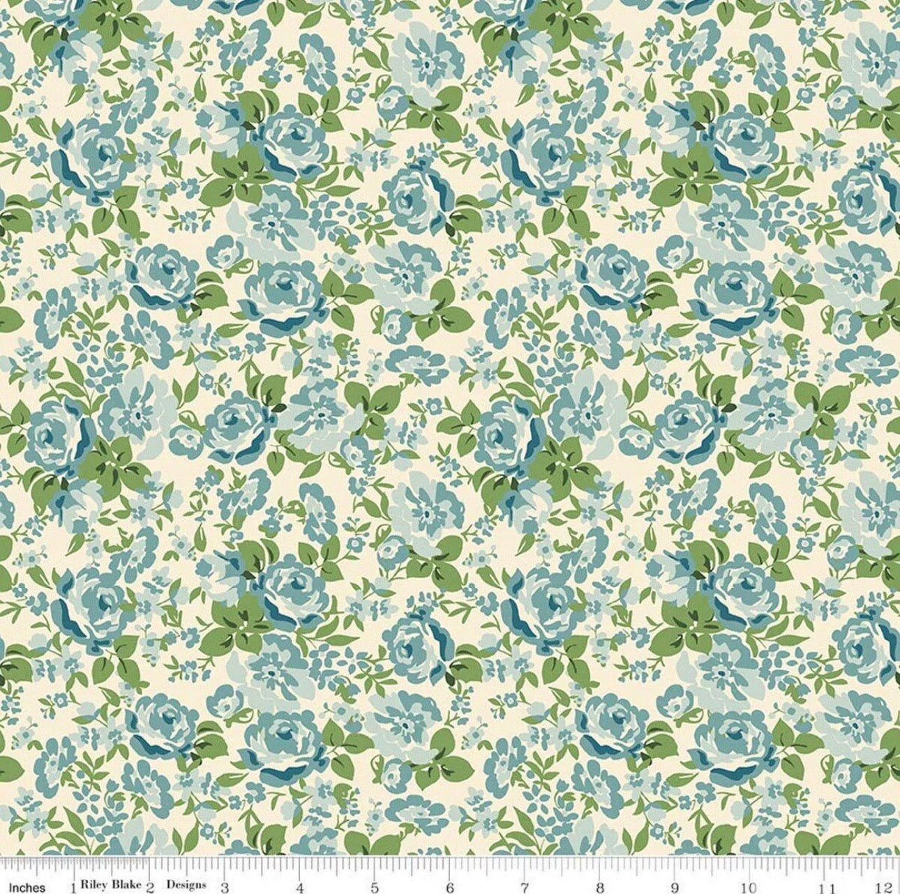 Riley Blake-Cowgirl Floral Blue