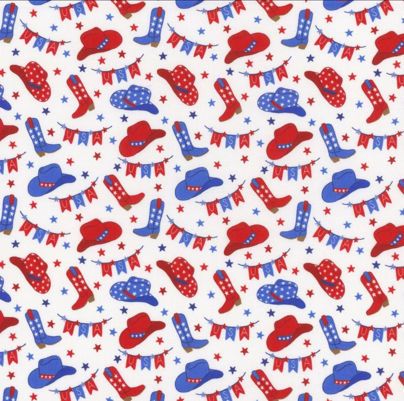 P&B Textiles Patriotic Cowboy Boots and Hats