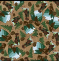 P&B Textiles Big Foot Country Sasquatch Toss-Tan